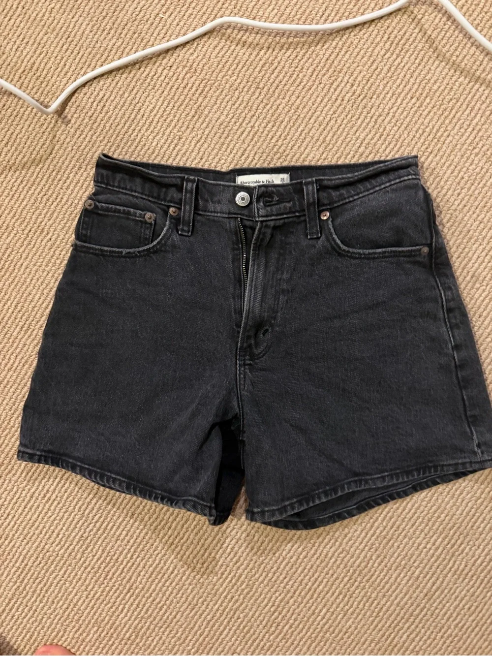 Black High-Rise Denim Women’s Shorts